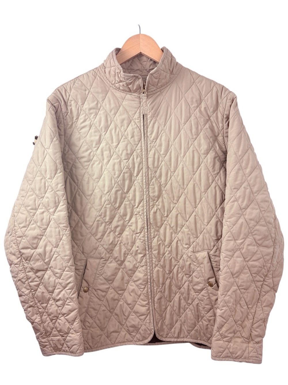 Lands’ End Quilted Tan Khaki Women's Jacket Size Large